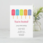 Ice Poppen Birthday Party Invitations Kaart (Staand voorkant)