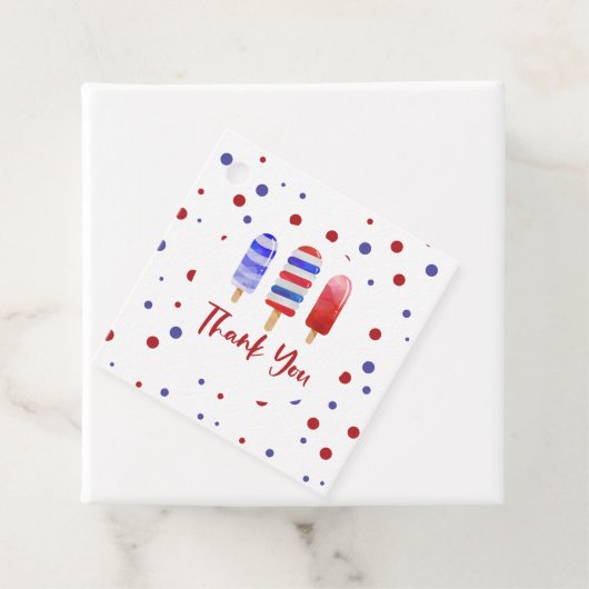 Ice Poppen One Rood Wit Blauw Dank u Bedankjes Labels (In situ)