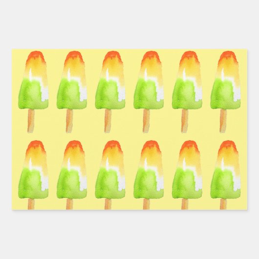 Ice poppen popsicles zijn een fijne behandeling inpakpapier vel (Voorkant 3)