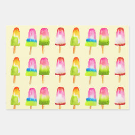 Ice poppen popsicles zijn een fijne behandeling inpakpapier vel