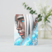 Ice Prince Melanin Black Boy Magic Bruh Winter Bro Briefkaart (Staand voorkant)