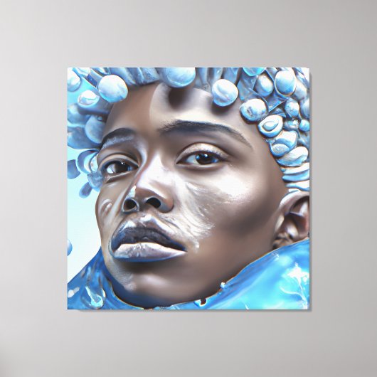 Ice Prince Melanin Black Boy Magic Bruh Winter Bro Canvas Afdruk (Voorkant)