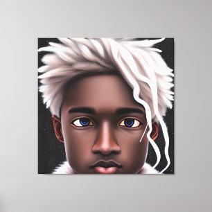 Ice Prince Melanin Black Boy Magic Bruh Winter Bro Canvas Afdruk