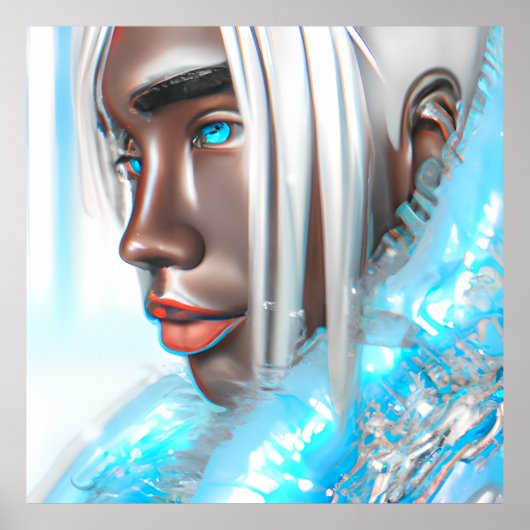 Ice Prince Melanin Black Boy Magic Bruh Winter Bro Poster (Voorkant)