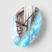 Ice Prince Melanin Black Boy Magic Bruh Winter Bro Ronde Klok (Hoek)