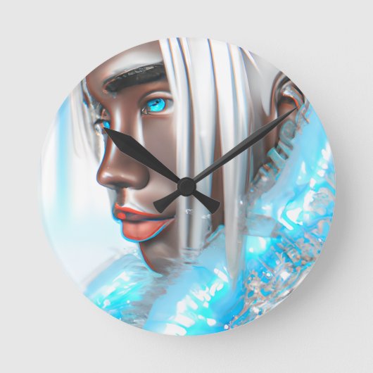 Ice Prince Melanin Black Boy Magic Bruh Winter Bro Ronde Klok (Voorkant)