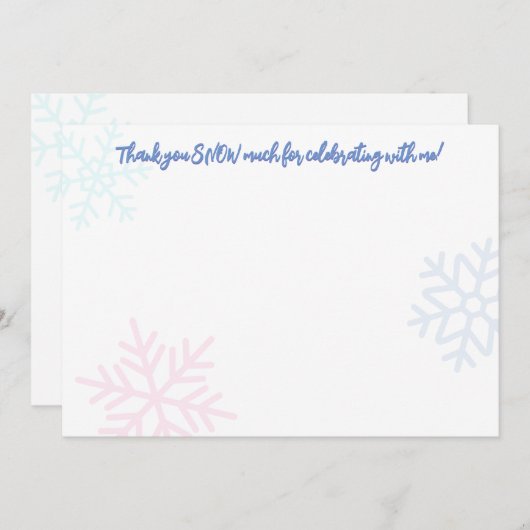 Ice Princess 4e verjaardag Notitiekaartje (Voorkant / Achterkant)