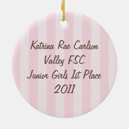 Ice Princess kunstschaatsen Ornament (Achterkant)