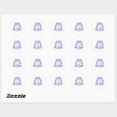 Ice Princess Pink/Paars Ronde Sticker (Vel)