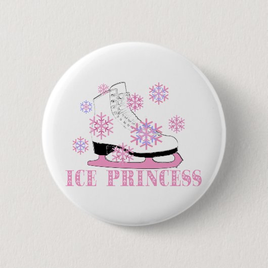 Ice Princess Schaats Ronde Button 5,7 Cm (Voorkant)