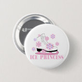 Ice Princess Schaats Ronde Button 5,7 Cm (Voorkant /achterkant)