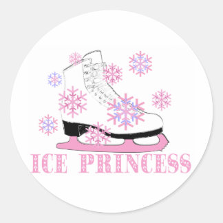 Ice Princess Schaats Ronde Sticker