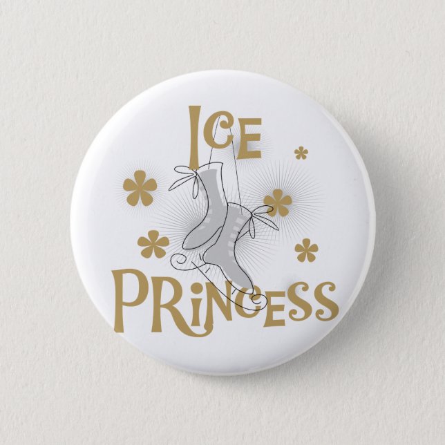 Ice Princess Tshirts en Gifts Ronde Button 5,7 Cm (Voorkant)