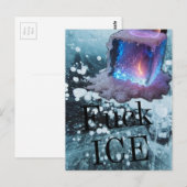 Ice protest typography briefkaart (Voorkant / Achterkant)
