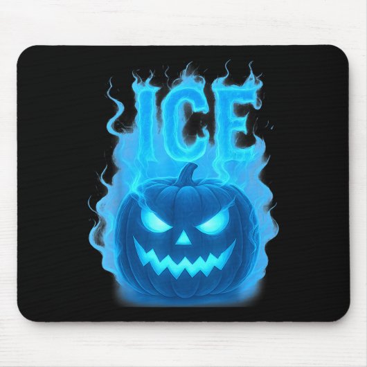 Ice Pumpkin Soky Jack O Lantern Ice Halloween E  Muismat (Voorkant)