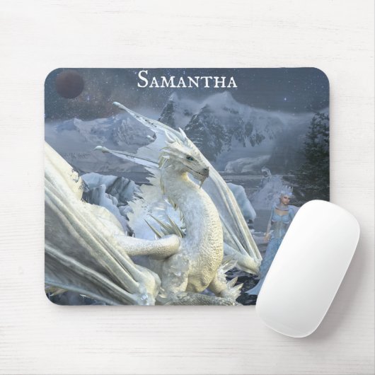 Ice Queen en Snow Winter Dragon Fantasy Muismat (Met muis)