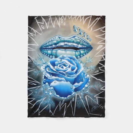 "Ice Queen" Fleece Deken (Voorkant)