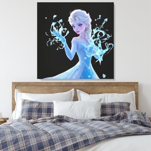 Ice Queen Magische kracht Canvas Afdruk (Insitu (Slaapkamer))