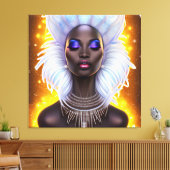 Ice Queen Melanin Women Black Girl Magic Sista Canvas Afdruk (Insitu (Woonkamer))