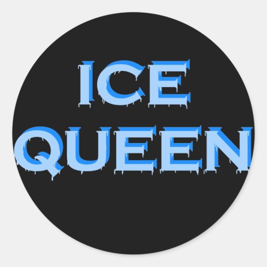 ICE QUEEN RONDE STICKER (Voorkant)