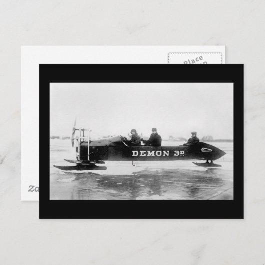 Ice Racing, Duluth, jaren 1910 Briefkaart (Voorkant / Achterkant)