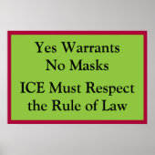 ICE Respect Rule of Law Poster (Voorkant)