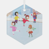 Ice Ring-kerstversiering Glas Ornament (Voorkant)