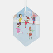 Ice Ring-kerstversiering Glas Ornament (Voorkant links)