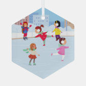 Ice Ring-kerstversiering Glas Ornament (Achterkant)