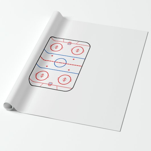 Ice Rink Diagram Hockey Game Companion Cadeaupapier (Uitgerold)