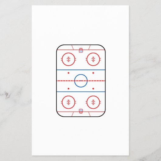 Ice Rink Diagram Hockey Game Companion Flyer (Voorkant)