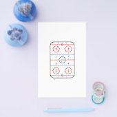Ice Rink Diagram Hockey Game Companion Flyer (Enkel)