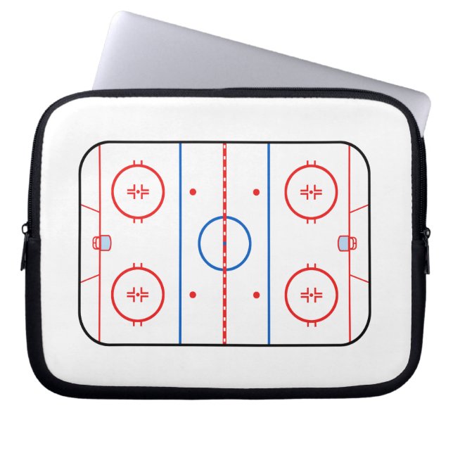 Ice Rink Diagram Hockey Game Companion Laptop Sleeve (Voorkant)