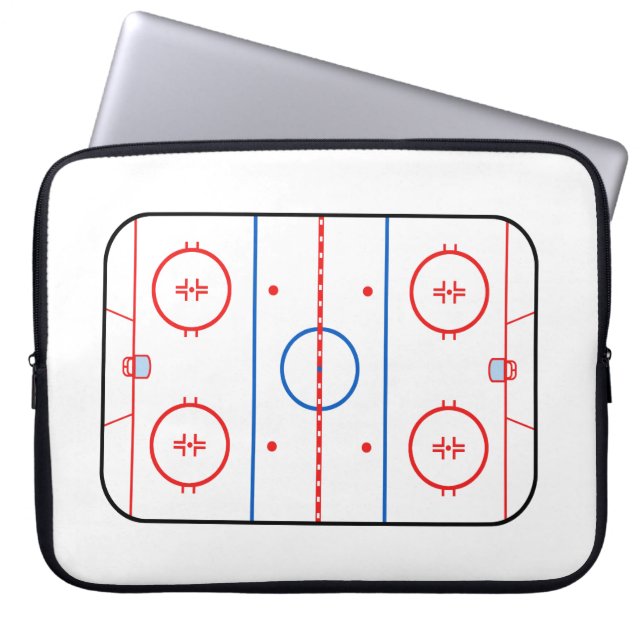 Ice Rink Diagram Hockey Game Companion Laptop Sleeve (Voorkant)