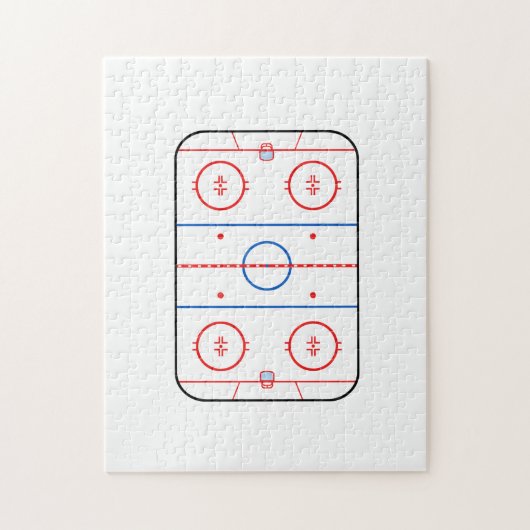 Ice Rink Diagram Hockey Game Companion Legpuzzel (Verticaal)