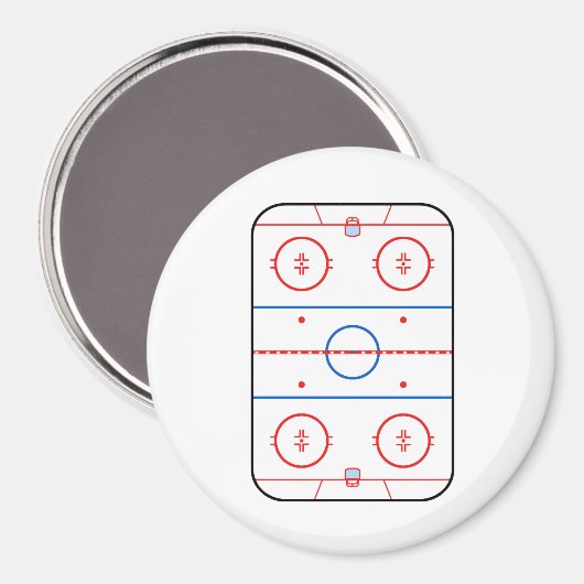 Ice Rink Diagram Hockey Game Companion Magneet (Voorkant / Achterkant)