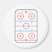 Ice Rink Diagram Hockey Game Companion Magneet (Voorkant)