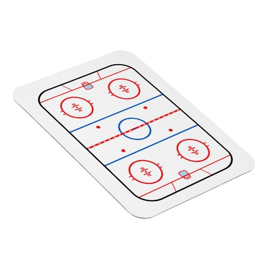 Ice Rink Diagram Hockey Game Companion Magneet (Rechterzijde)