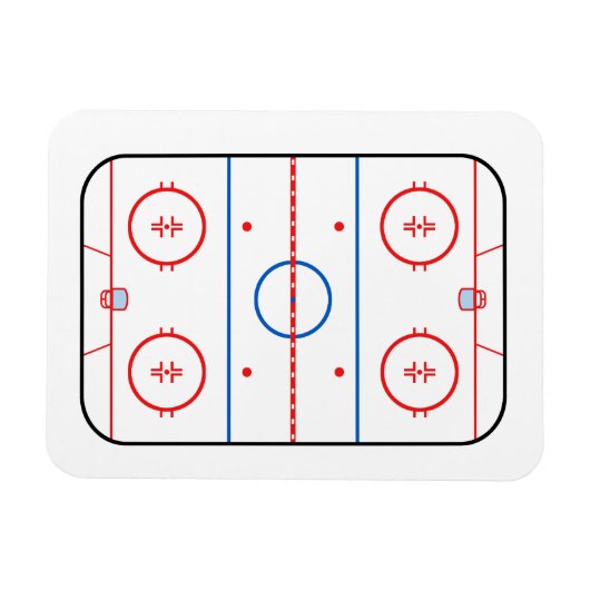 Ice Rink Diagram Hockey Game Companion Magneet (Horizontaal)