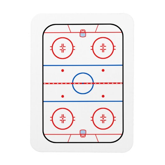 Ice Rink Diagram Hockey Game Companion Magneet (Verticaal)