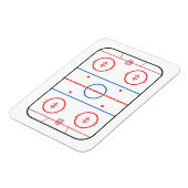 Ice Rink Diagram Hockey Game Companion Magneet (Linkerzijde)