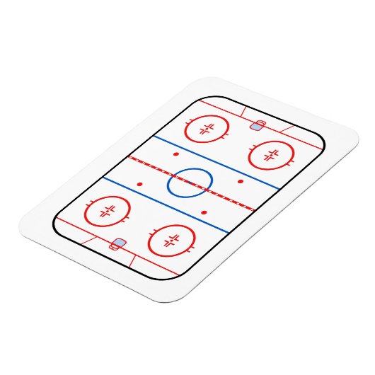 Ice Rink Diagram Hockey Game Companion Magneet (Linkerzijde)