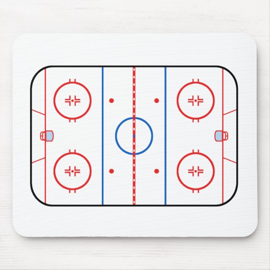 Ice Rink Diagram Hockey Game Companion Muismat (Voorkant)