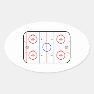 Ice Rink Diagram Hockey Game Companion Ovale Sticker