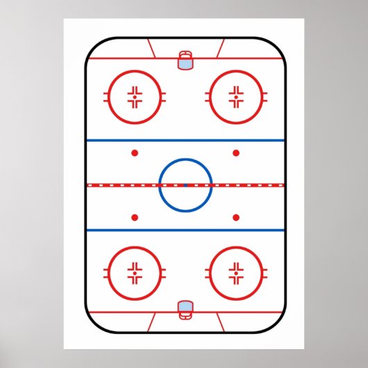 Ice Rink Diagram Hockey Game Companion Poster (Voorkant)