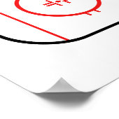 Ice Rink Diagram Hockey Game Companion Poster (Hoek)