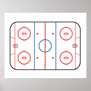 Ice Rink Diagram Hockey Game Companion Poster