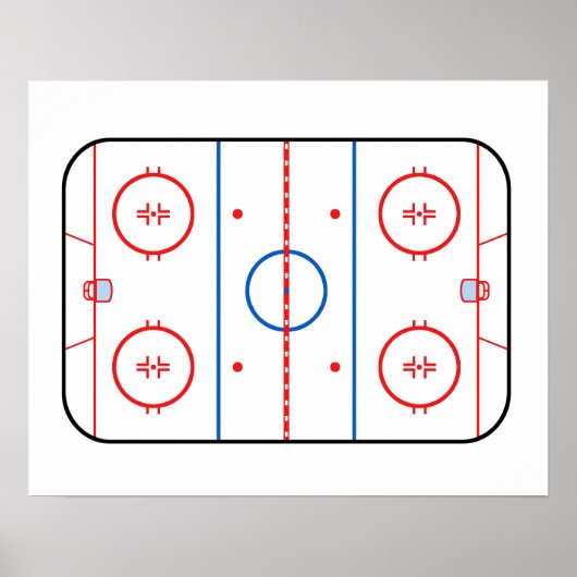 Ice Rink Diagram Hockey Game Companion Poster (Voorkant)