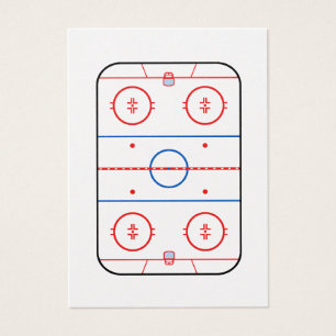 Ice Rink Diagram Hockey Game Companion Visitekaartjes