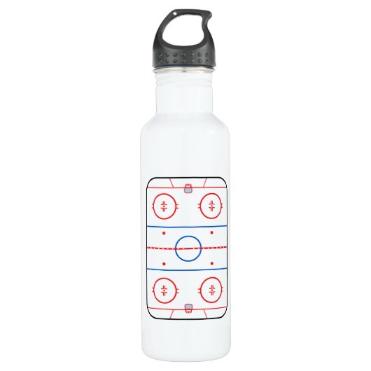 Ice Rink Diagram Hockey Game Companion Waterfles (Voorkant)